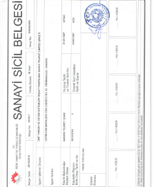 Sanayi Sicil Belgesi